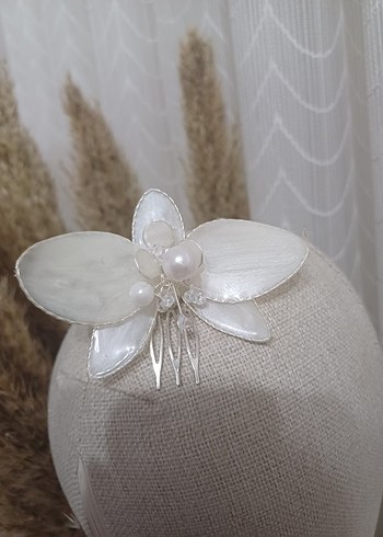 İnci Detaylı Beyaz Saç Tokası - Görsel 4