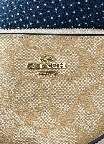 Coach Coach orjinal bej renk monogram desen çanta 