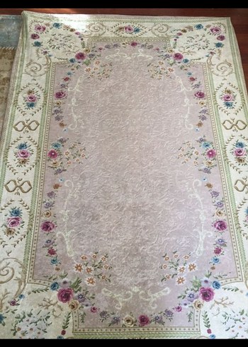 Bej pudra Çiçek Desenli  Halı örtüsü 4 metrekare - Görsel 2