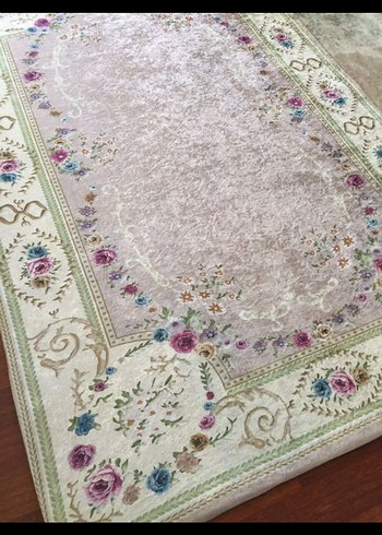 Bej pudra Çiçek Desenli  Halı örtüsü 4 metrekare - Görsel 4