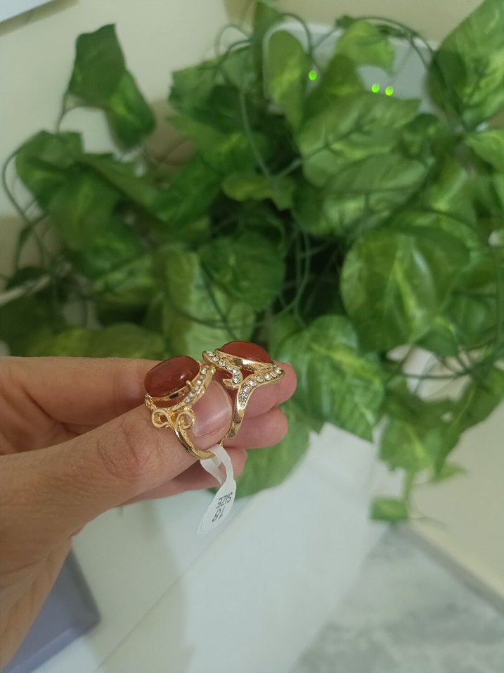 akik model Kırmızı Bohem Kadın Yüzük - Görsel 3