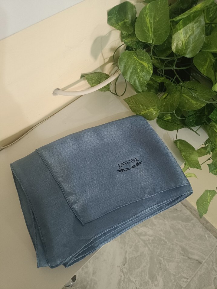 Mavi Dökümlü Kadın janjan Şal - Görsel 4