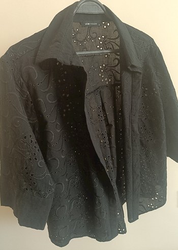 fisto desenli siyah gomlek - Görsel 4