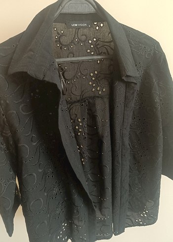 fisto desenli siyah gomlek - Görsel 2