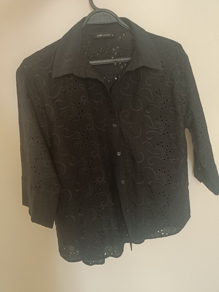 fisto desenli siyah gomlek - Görsel 5