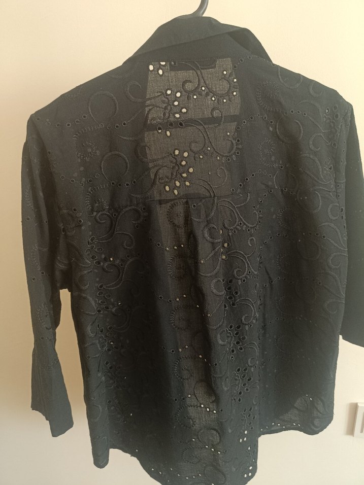 fisto desenli siyah gomlek - Görsel 3