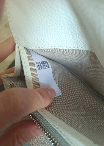 Vakko Beyaz gri geçişli Deri Tokalı Kadın Cüzdan - Görsel 7