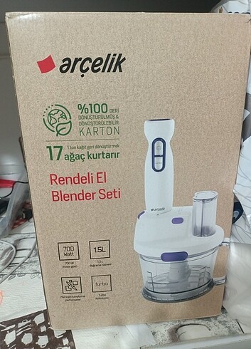 Arçelik rendeli el blender seti
