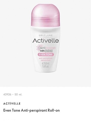 Activelle Even Tone Anti-perspirant Roll-on