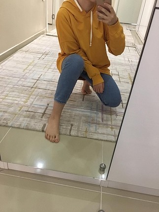 l Beden altın Renk sarı oversize sweatshirt