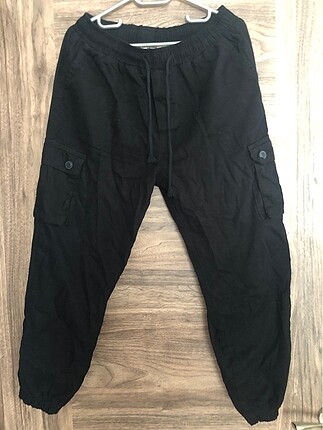 Paça lastikli kargo pantolon ve koton kot pant