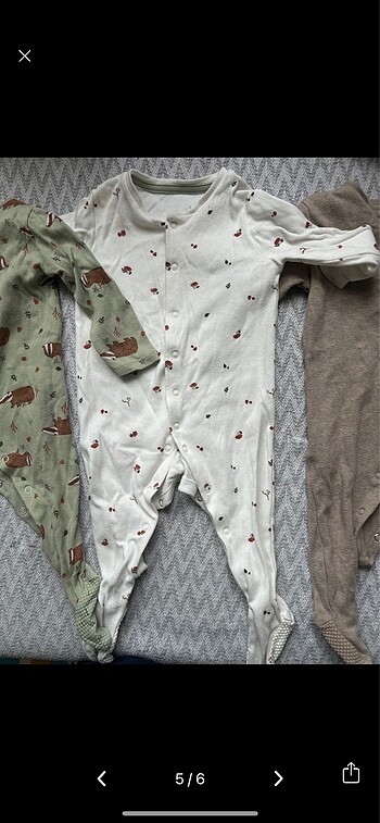 9 Ay Beden camel Renk Primark (londra) 3 lü tulum seti.