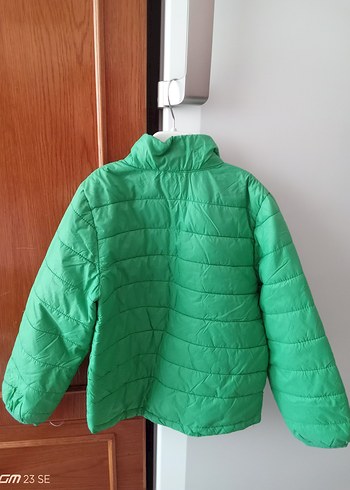 5 Yaş Beden yeşil Renk Düğmeli Yeşil Erkek Çocuk Mont