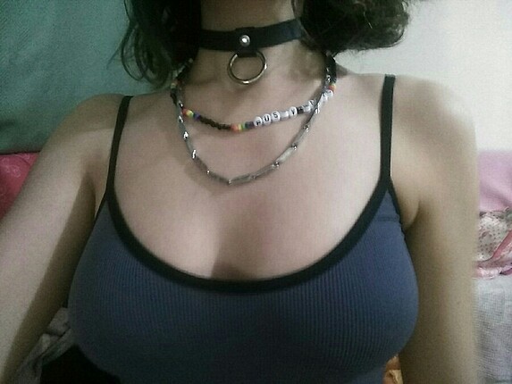 Deri halka choker