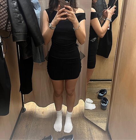 xs Beden siyah Renk BERSHKA mini elbise