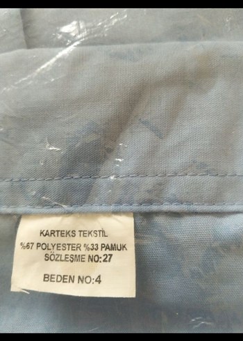 Mavi Keten Erkek uzun Kollu pijama - Görsel 2