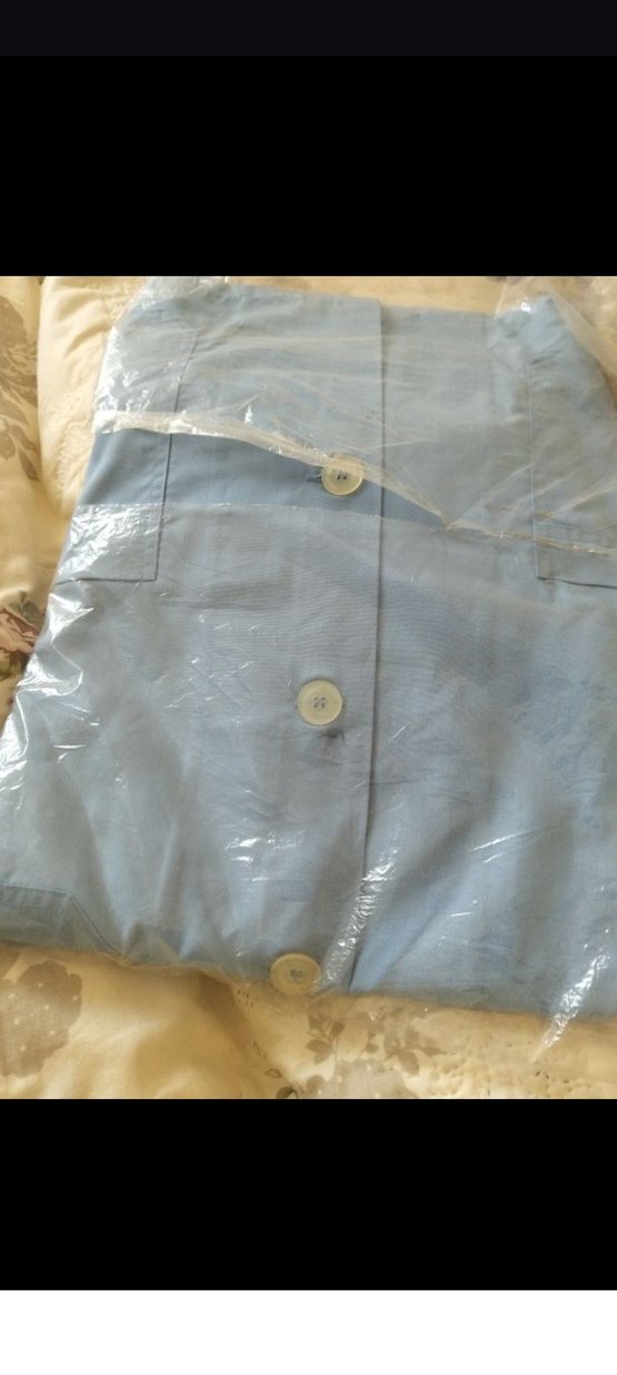 Mavi Keten Erkek uzun Kollu pijama - Görsel 3