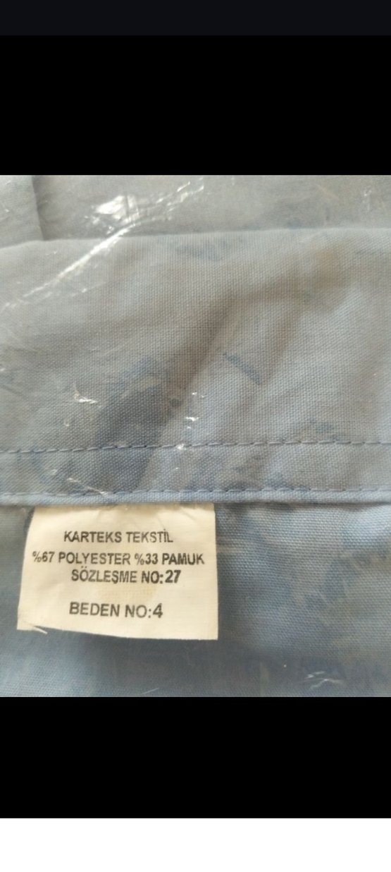 Mavi Keten Erkek uzun Kollu pijama - Görsel 2