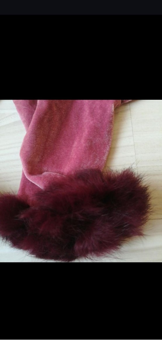 Kürklü Pembe Kadın Eldiven - Görsel 2