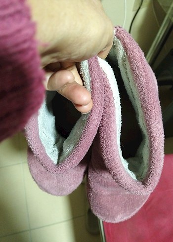 Pembe Polar Ev Terliği - Görsel 3