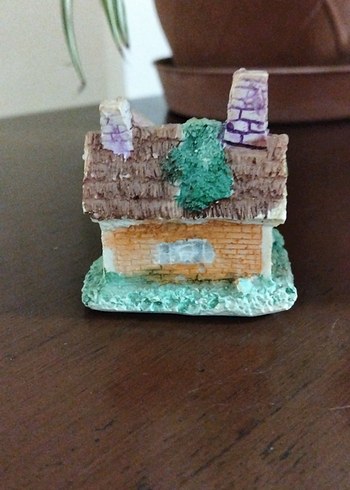 Beyaz Pastel Renkli Minyatür Ev Figürü - Görsel 2