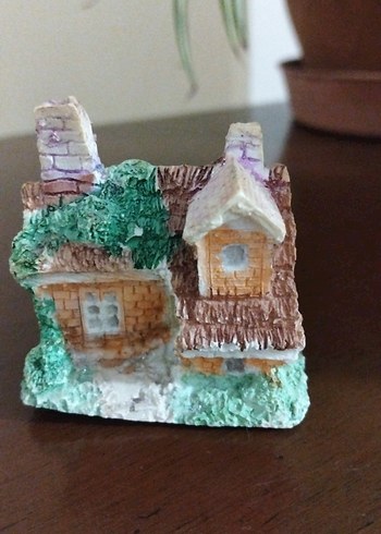 Beyaz Pastel Renkli Minyatür Ev Figürü - Görsel 4