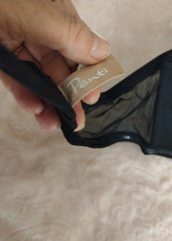 penti Siyah Minimalist Goth Sütyen - Görsel 4