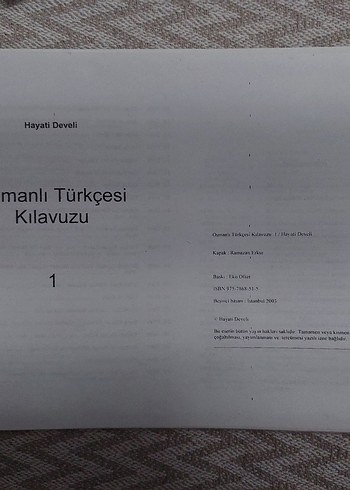 Osmanlı Türkçesi Kılavuzu Kitabı 1