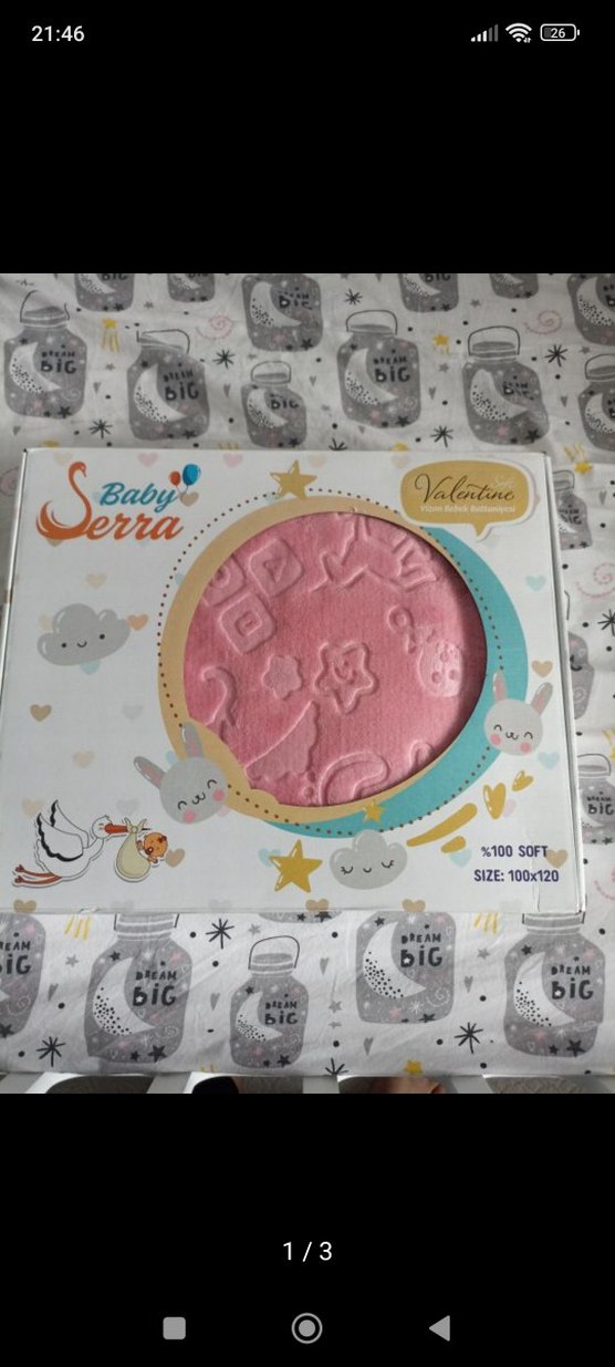 Pembe Pastel Desenli Çocuk Battaniyesi - Görsel 2