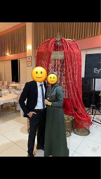 Haki tesettür saten abiye