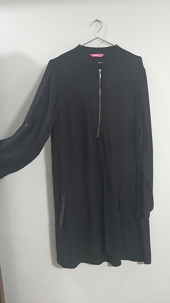 Diğer Siyah tunik tesettür fermuarlı