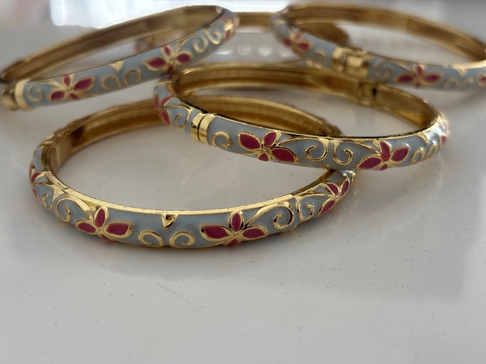 Çiçek Desenli Renkli Boncuklu Kadın Bileklik mineli kelepçe - Görsel 3