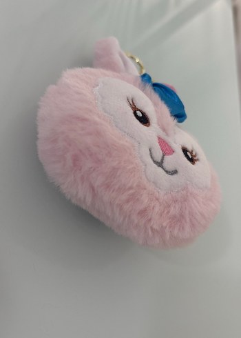 Pembe Peluş Tavşan Anahtarlık - Görsel 2