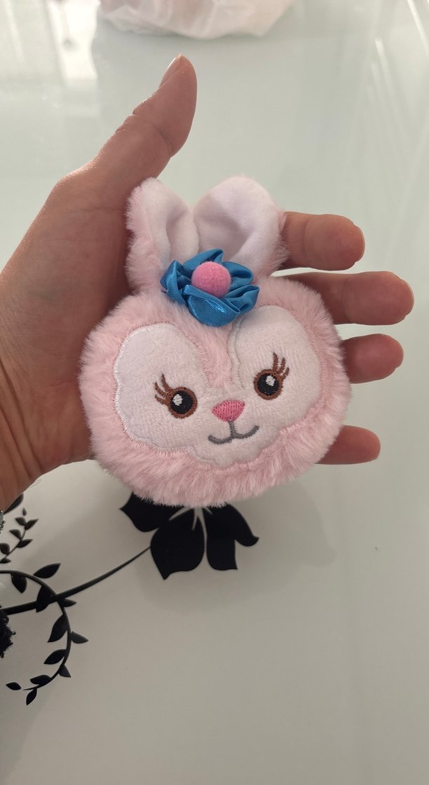 Pembe Peluş Tavşan Anahtarlık - Görsel 3