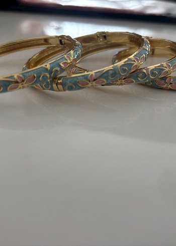 Çiçek Desenli Renkli Bohem Bilezik mineli kelepçe bileklik - Görsel 4