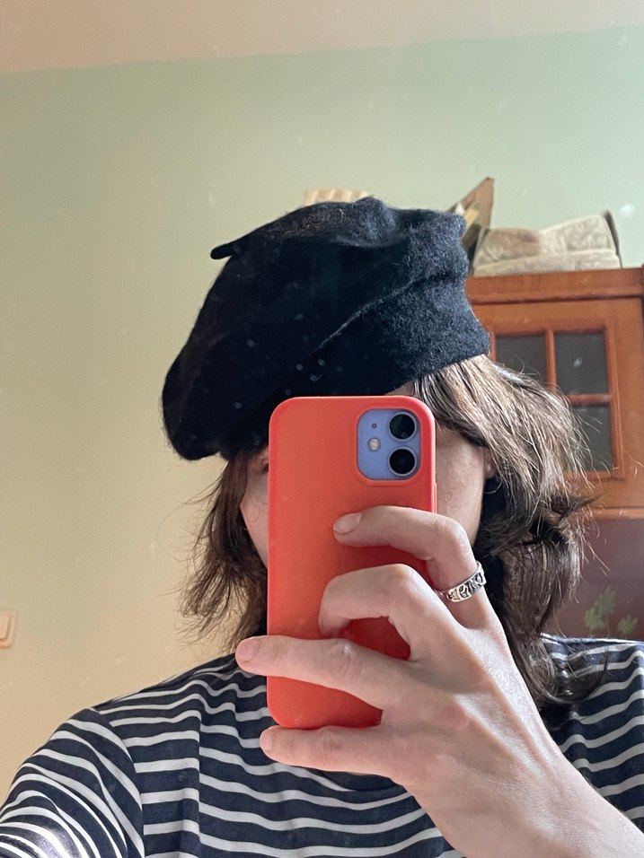 Siyah Fransız Bere - Görsel 2