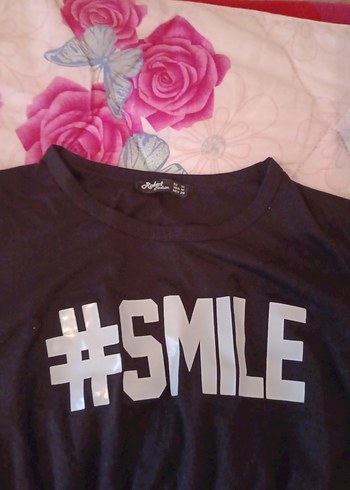 Renkli Baskılı Siyah Kız Tişörtü - Görsel 2