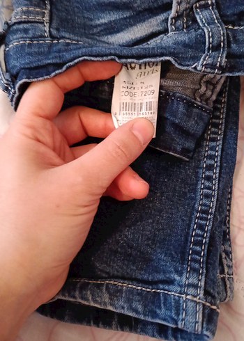 Erkek Çocuk Mavi Bağcıklı Bol Kesim Denim Pantolon - Görsel 2