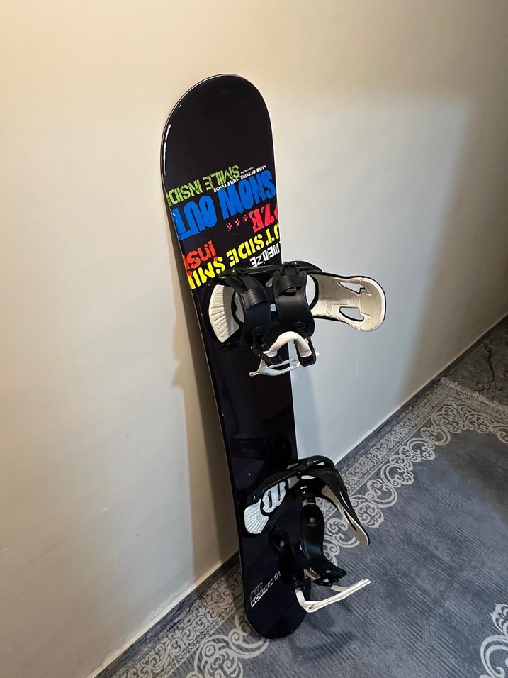 Siyah Snowboard Bağlamalı Kaykay - Görsel 3