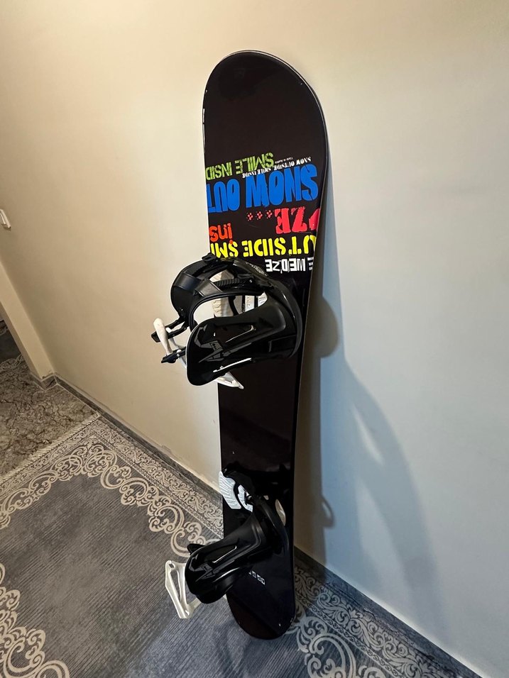 Siyah Snowboard Bağlamalı Kaykay - Görsel 2