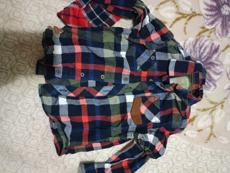 Düğmeli Kırmızı Ekose Erkek Gömlek - Görsel 2