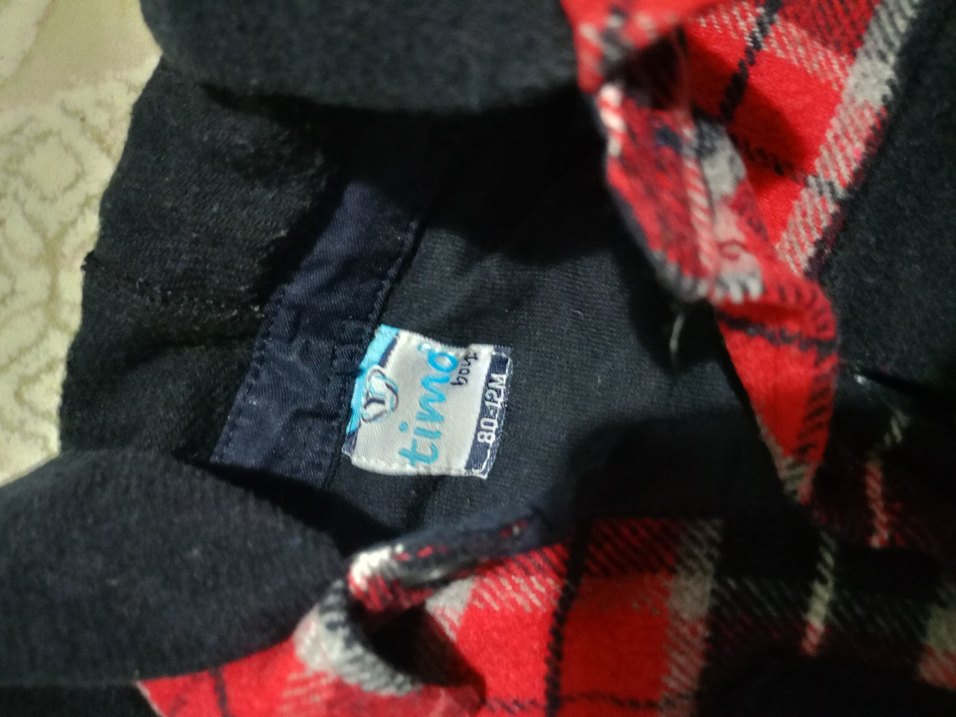 Düğmeli Kırmızı Ekose Erkek Gömlek - Görsel 5