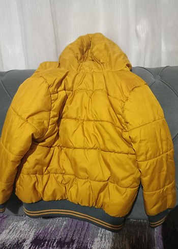 Sarı Fermuarlı Erkek Çocuk Mont - Görsel 6