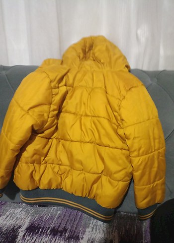 Sarı Fermuarlı Erkek Çocuk Mont - Görsel 5