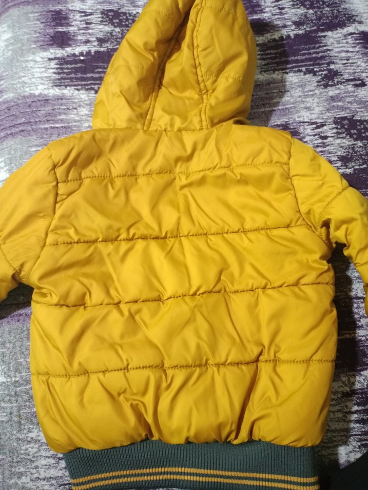 Sarı Fermuarlı Erkek Çocuk Mont - Görsel 4
