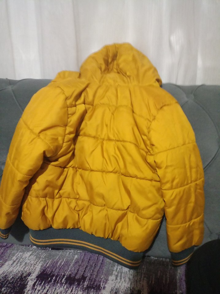 Sarı Fermuarlı Erkek Çocuk Mont - Görsel 5