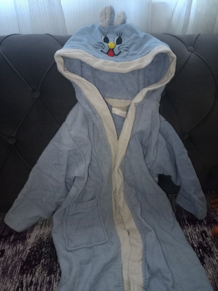 Erkek Çocuk Mavi Bornoz - Görsel 3