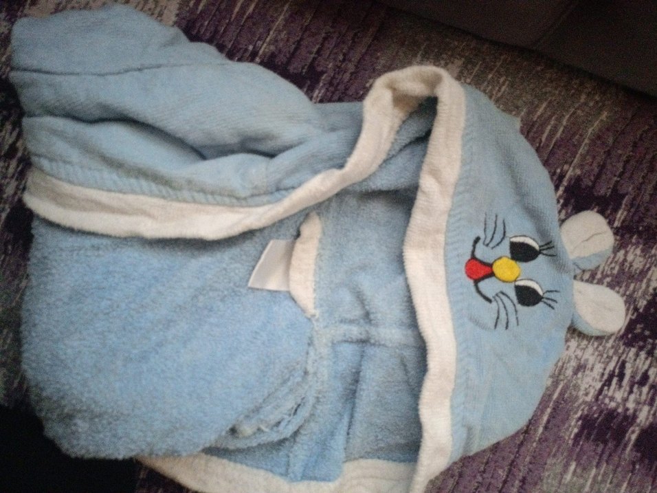 Erkek Çocuk Mavi Bornoz - Görsel 2