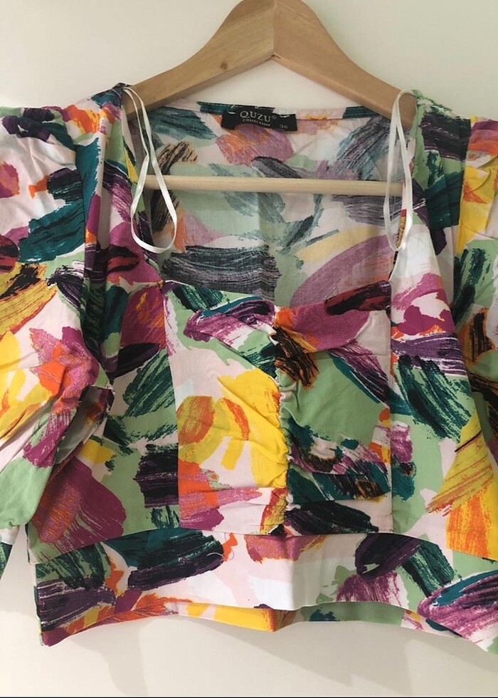 Quzu Crop Bluz - Görsel 2