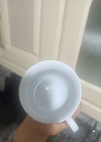 Beyaz Porselen Çay Fincanı Seti - Görsel 3